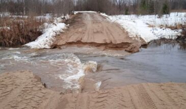 В Судиславском округе освободился от воды участок дороги Фадеево — Дудкино