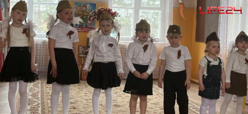 В преддверии 9 мая, в Льнозаводском детском саду «Ленок» прошёл Праздничный концерт