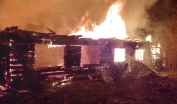 Ночью в селе Шахово сгорел двухквартирный дом