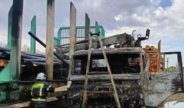 На железнодорожной станции Судиславль сгорел КАМАЗ